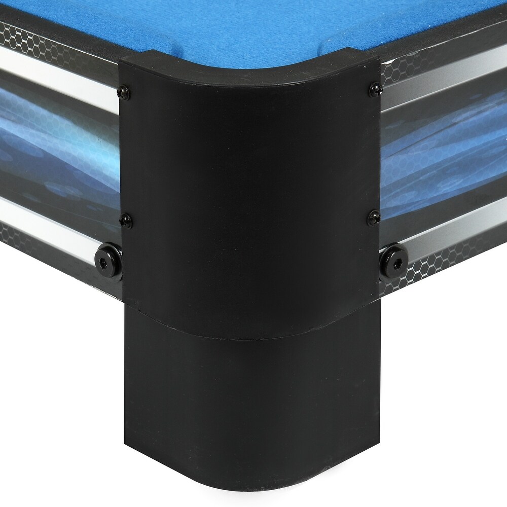 Breakout 40 in Tabletop Pool Table   Blue and Silver Finish