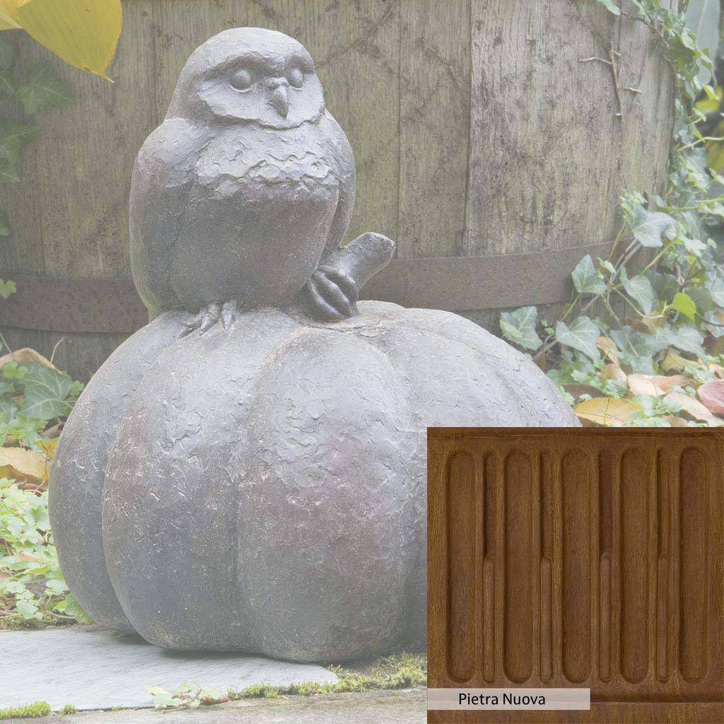 Campania International Owl on Pumpkin Statue