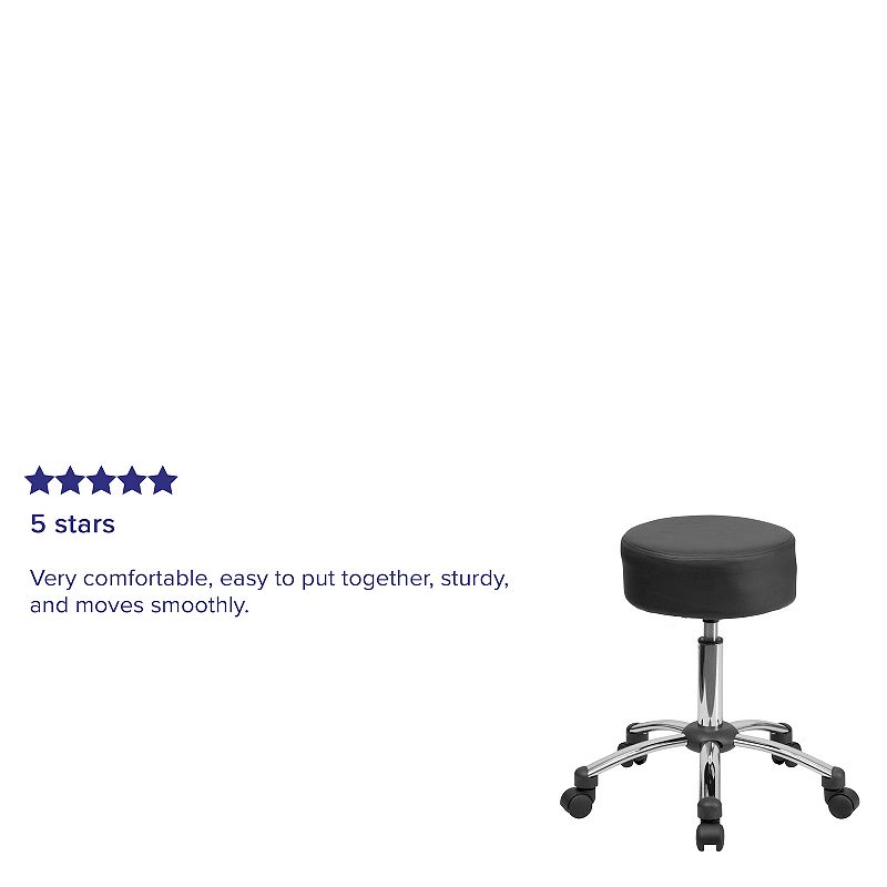 Emma and Oliver Medical Ergonomic Stool with Chrome Base