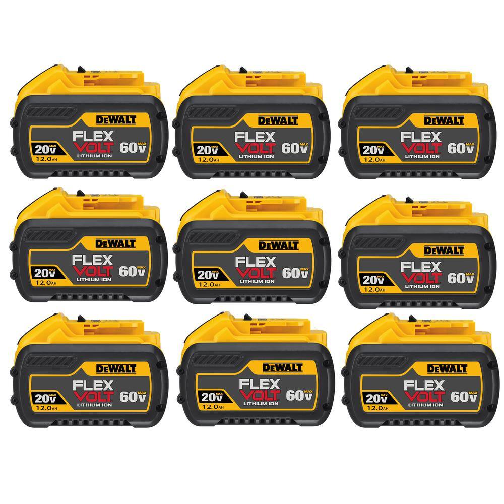 DW FLEXVOLT 20V60V MAX Lithium-Ion 12.0Ah Battery (9-Pack) DCB612-9