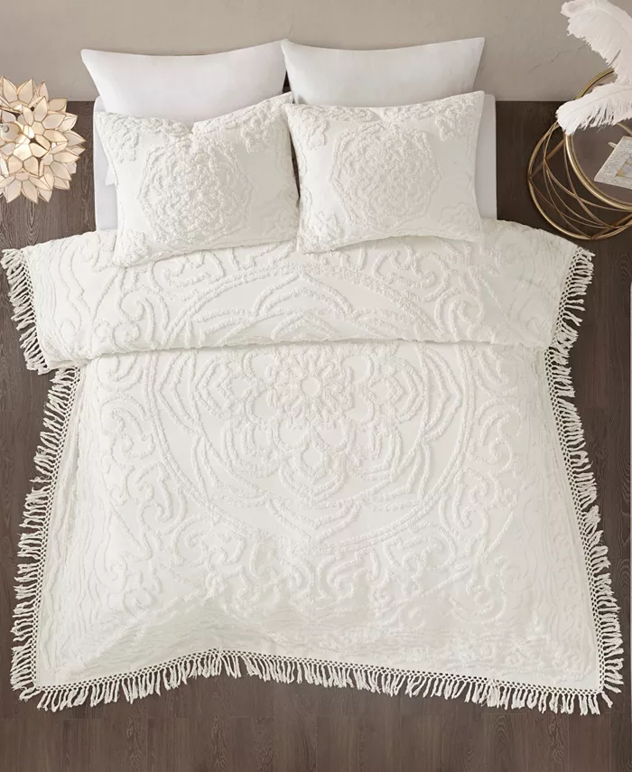 Madison Park Laetitia Medallion Fringe 2-Pc. Quilt Set， Twin Twin XL