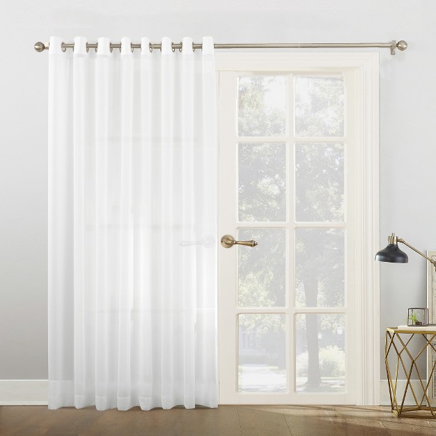 Emily Extra wide Sheer Voile Sliding Door Patio Curtain Panel