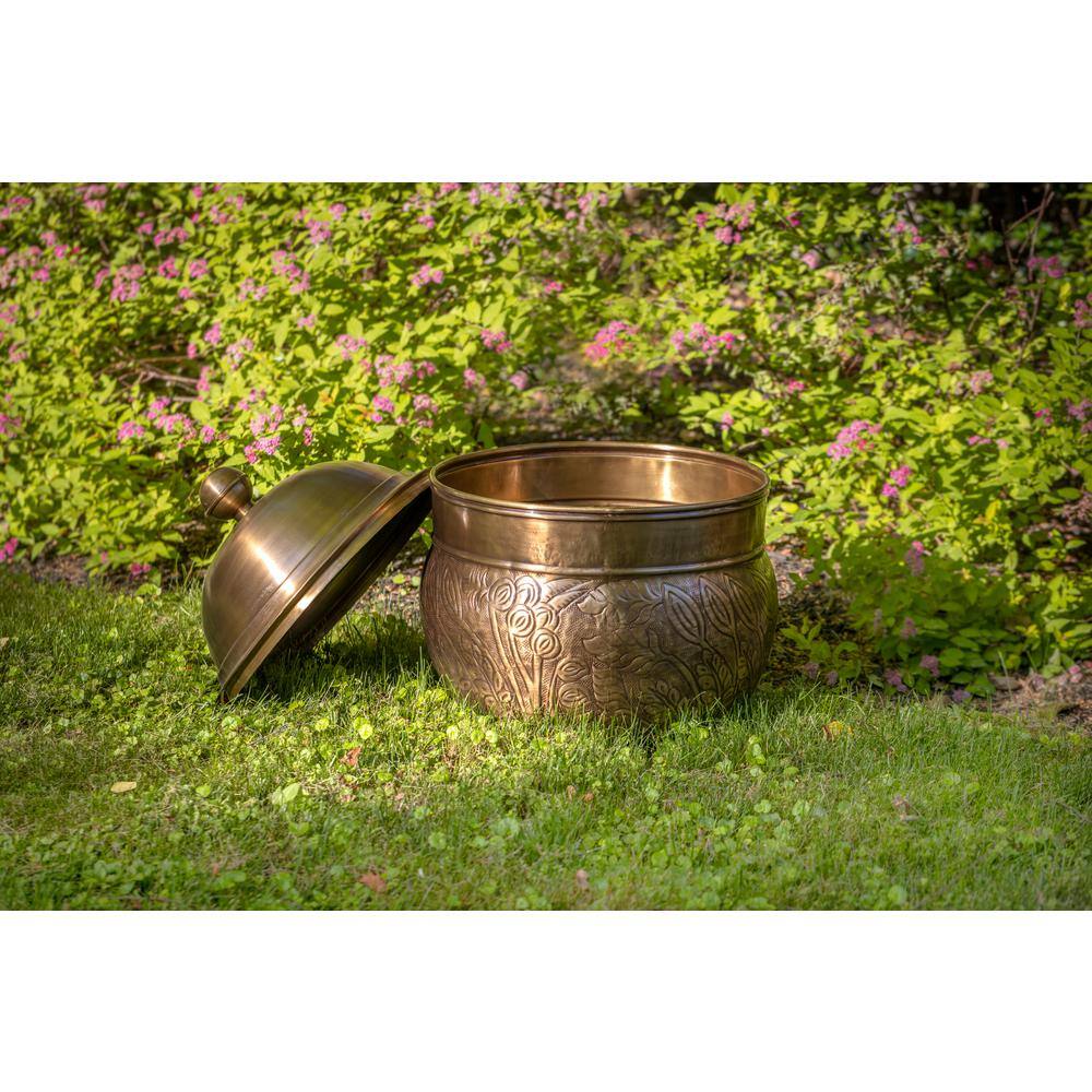 Good Directions Brass Key West Hose Pot with Lid - by Good Directions 457AB-458AB