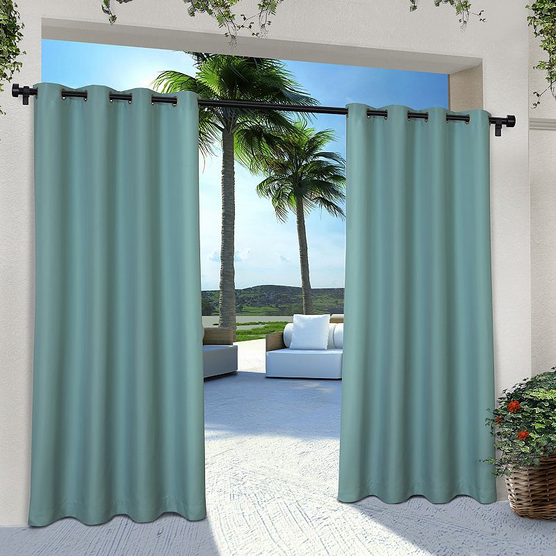 Exclusive Home 2-pack Indoor/Outdoor Solid Cabana Window Curtains