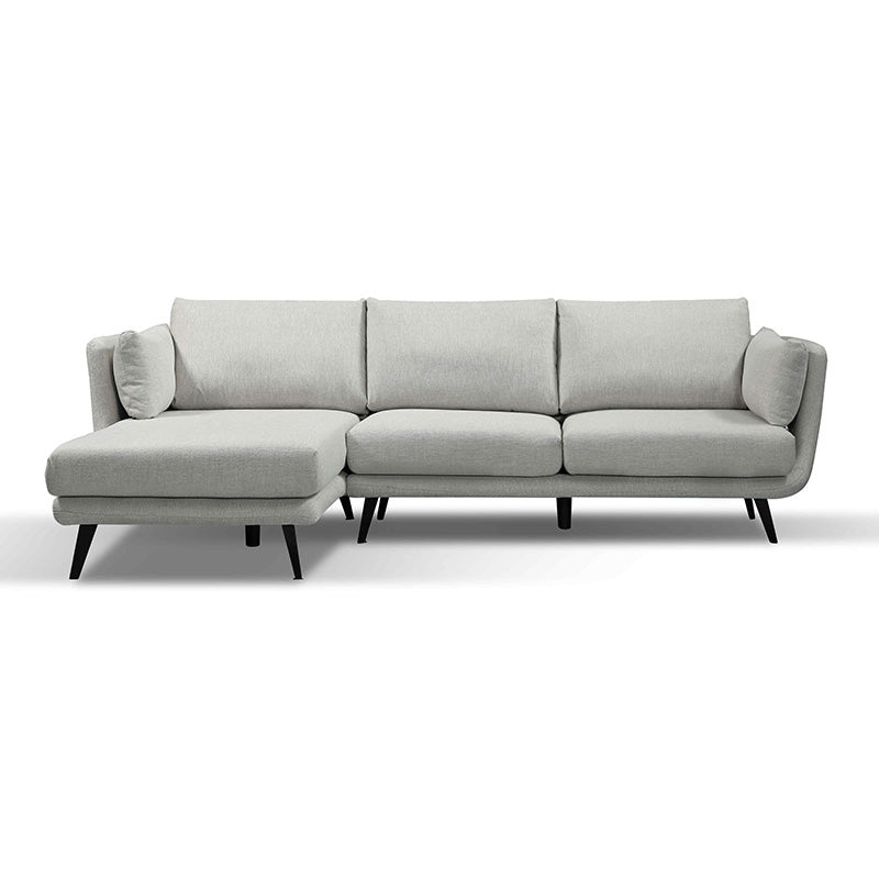 RANNI 3 Seater Sofa With Left Chaise - Warm Grey