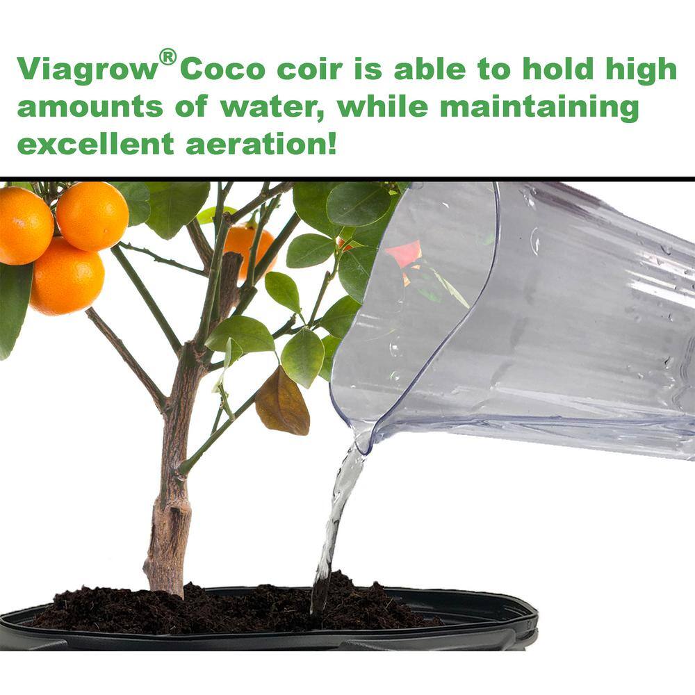 Viagrow 1.5 cu. ft. 50 l52.8 Qt.13.2 G. Coco Coir Buffered Premium Coconut Growing Medium (2-Pack) VCCF50B-2