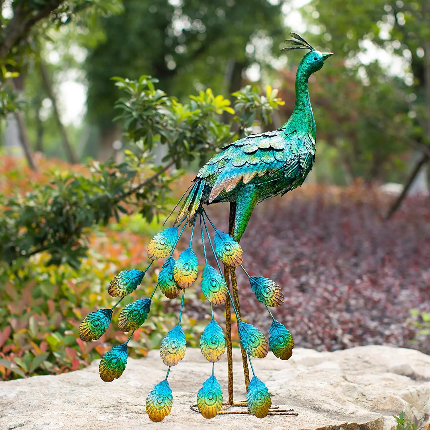 Zhongpin Supply Garden Animal Outdoor Backyard Porch Patio Decorations Peacock Garden Decoration Outdoor