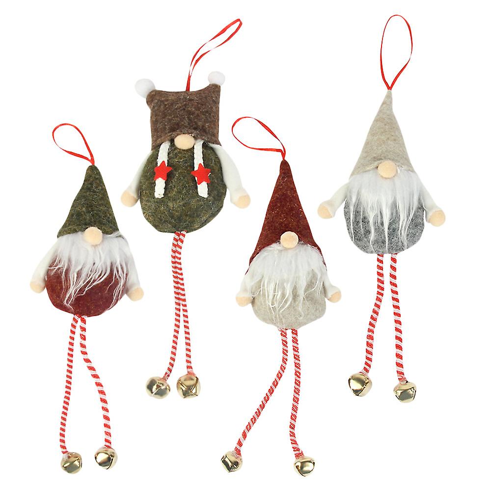 4pcs Decorative Gnome Doll Christmas Dwarf Doll Xmas Faceless Gnome Decoration