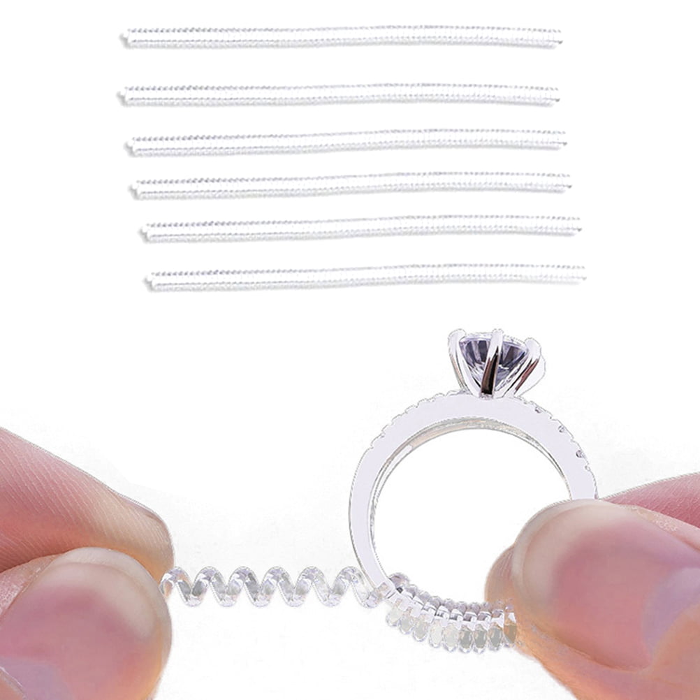 6pcs Invisible Ring Size Adjuster TPU Ring Guard Clear Ring Size Reducer for Loose Rings(Thin)