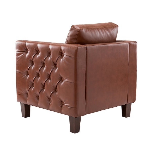 Pr Comfy Upholstered Club Chair with Nailhead Trim by HULALA HOME