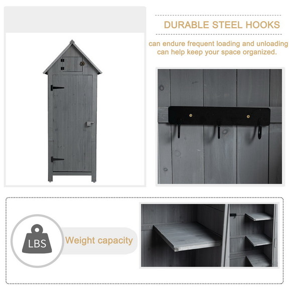 30.3L x 21.3W x 70.5H Outdoor Storage Cabinet T...