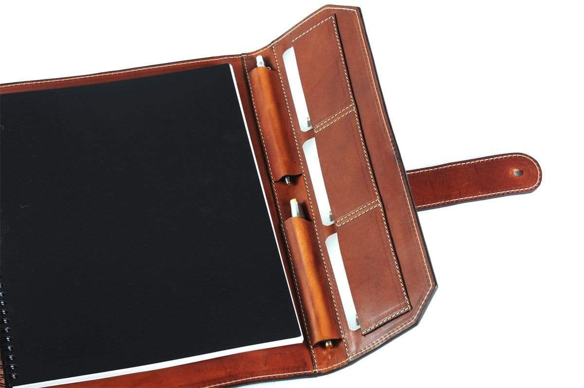 Vachetta Leather Post-Strap Padfolio