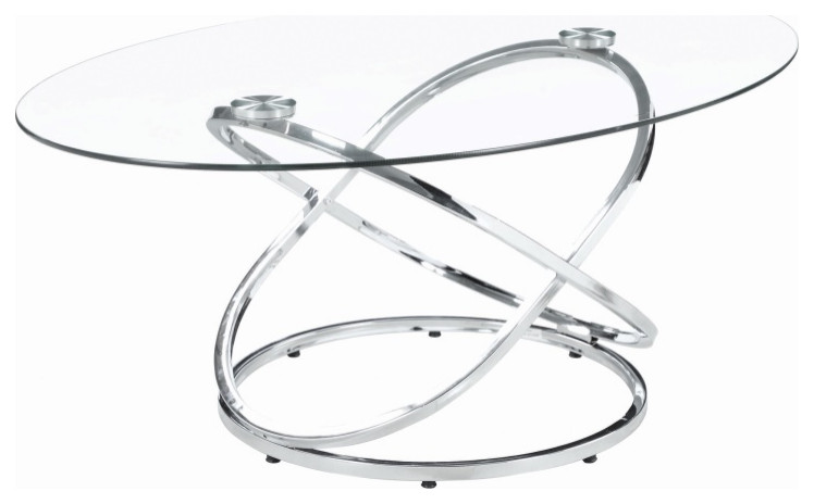 3 Piece Metal Frame Coffee Table Set With Glass Top  Set Of 3  Silver   Contemporary   Coffee Table Sets   by VirVentures  Houzz