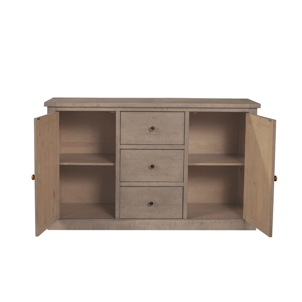 Alpine Furniture Arlo Wood Sideboard  Natural Brown