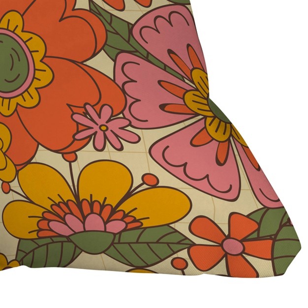 Thirty One Illustrations Spring In Retro Square Throw Pillow Deny Designs