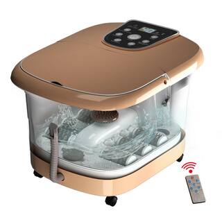 Costway All-In-One Foot Spa Bath Massager TemTime Set Heat Bubble Vibration with 6 Roller EP23286