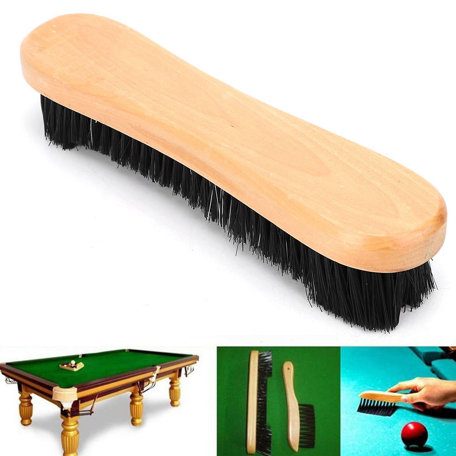 1 Pcs Wooden Handle Pool Billiard Snooker Table Brush Hair Sweep Rail Clean Tool Cleaning Accessory