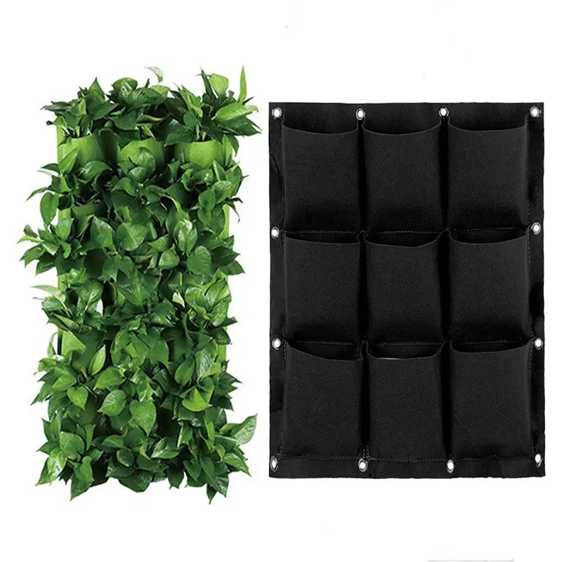 Nonwoven Fabric Wall Hanging Planter Bag Planting Bag Vertical Felt Garden Plant Grow Container Bags Felt Customized Fabric Pcs