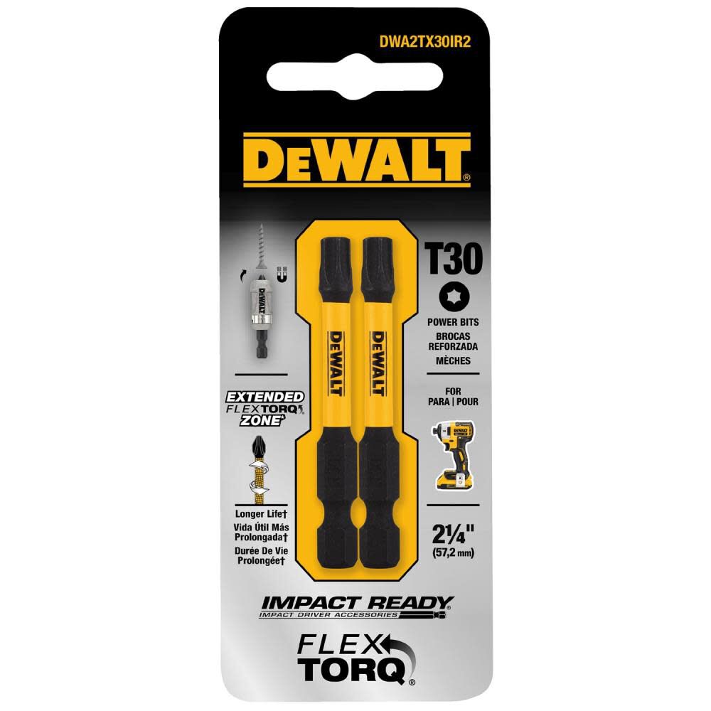 DEWALT 2-in Torx T30 Impact Ready 2 pk DWA2TX30IR2 from DEWALT