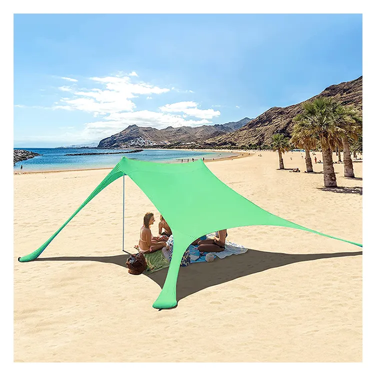 Customization Sun Shade Sunshade With Sandbag UV Protection Outdoor Beach Tent Sun Shade Net Canopy Tent Outdoor