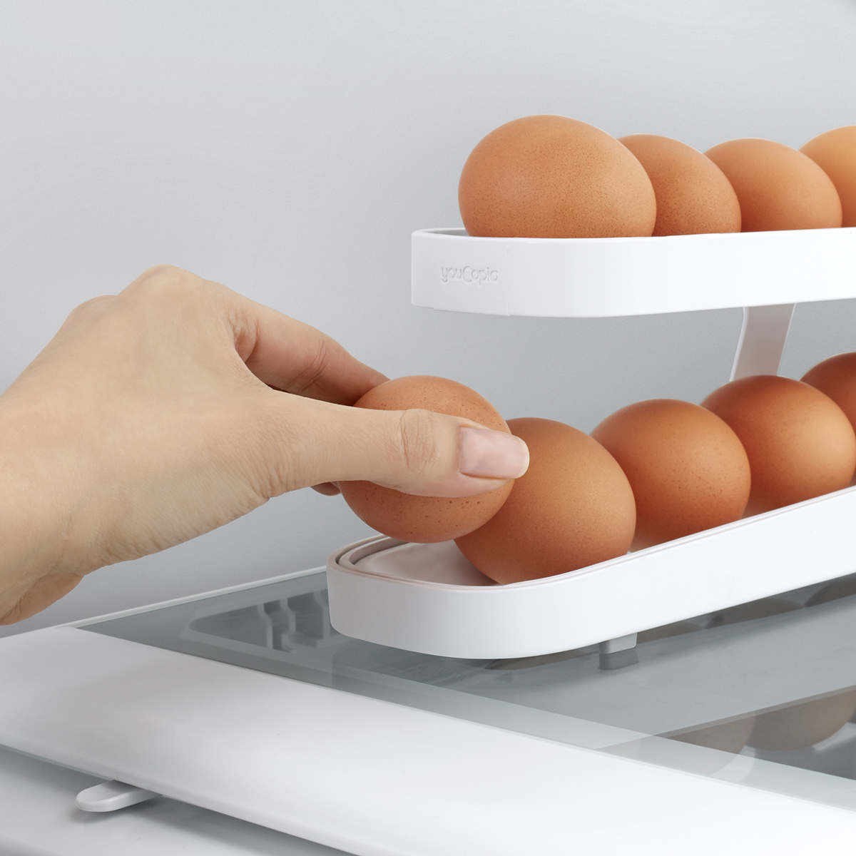 YouCopia RollDown Refrigerator Egg Dispenser