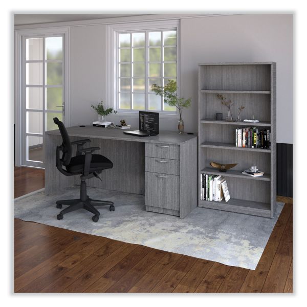 Alera Valencia Series Mobile Pedestal File， Left/Right， 3-Drawer: Box/Box/File， Legal/Letter， Gray， 15.88 x 20.5 x 28.39