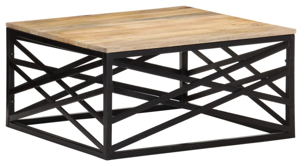 vidaXL Coffee Table End Sofa Table Living Room Furniture Solid Wood Acacia   Industrial   Coffee Tables   by vidaXL LLC  Houzz