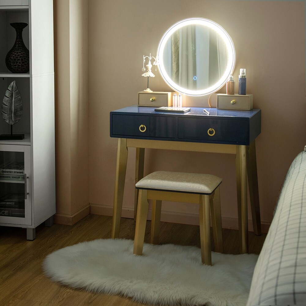 Makeup Vanity Table Set 3 Color Lighting Dressing Table   52.5\