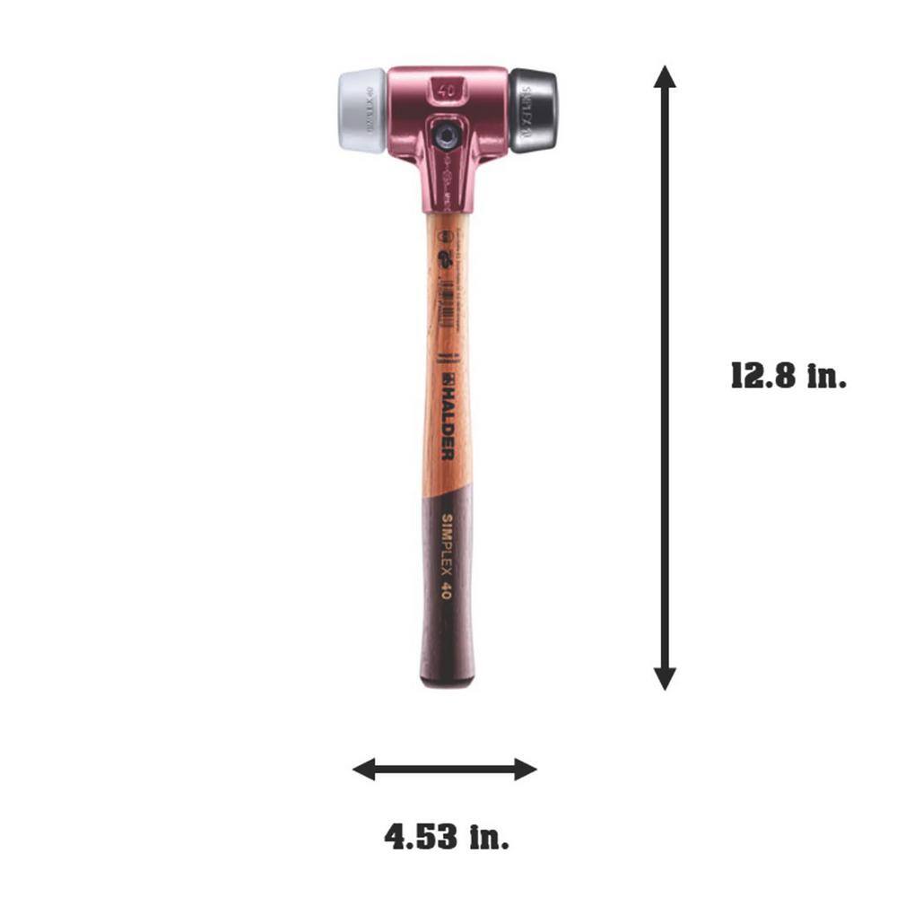 Halder 22 oz. Simplex 40 Mallet with Black Rubber and Grey Rubber Non-Marring Inserts 3023.040