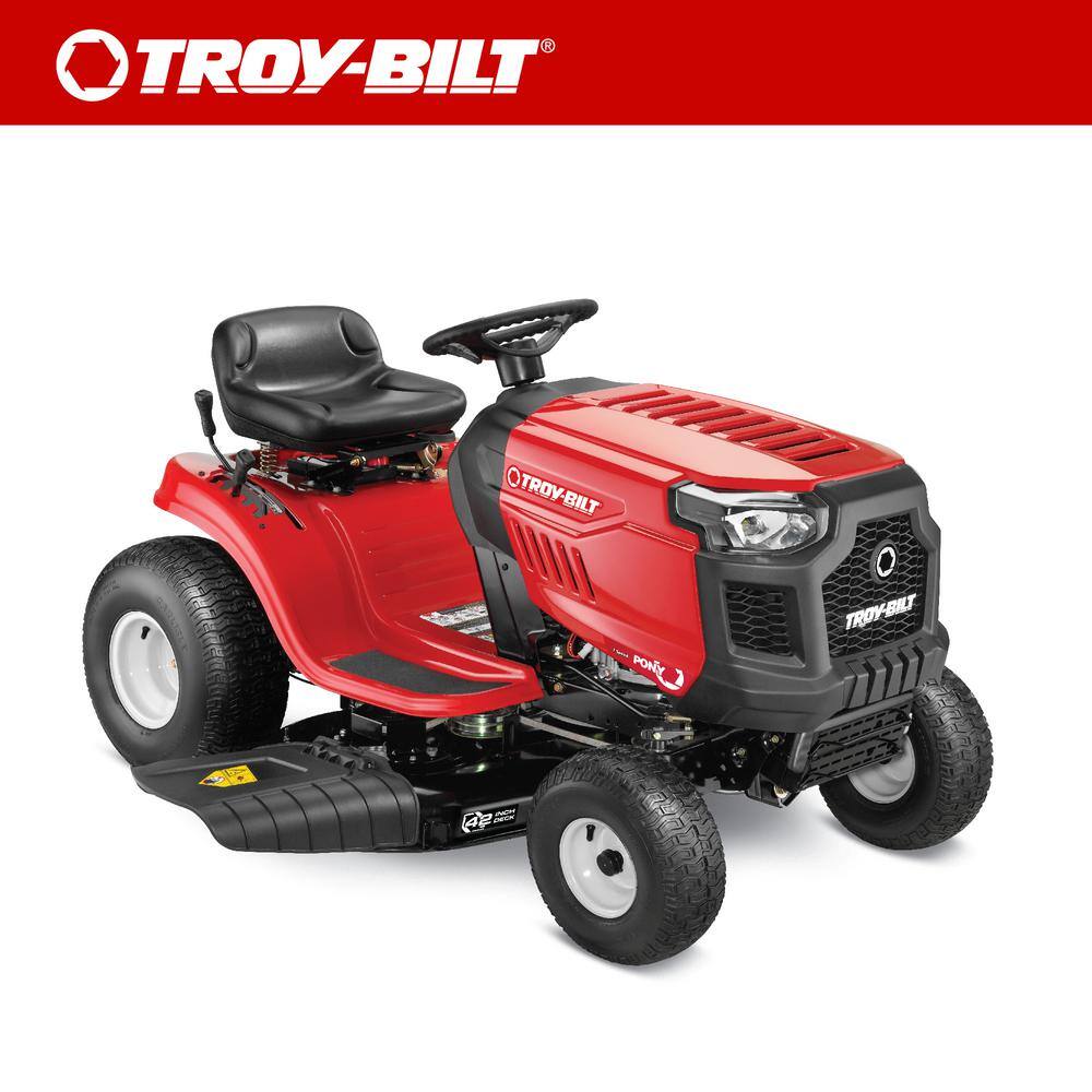 Troy-Bilt Pony 42 in. 15.5 HP Briggs and Stratton Engine 7-Speed Manual Drive Gas Riding Lawn Tractor (CA Compliant) Pony 42 CA