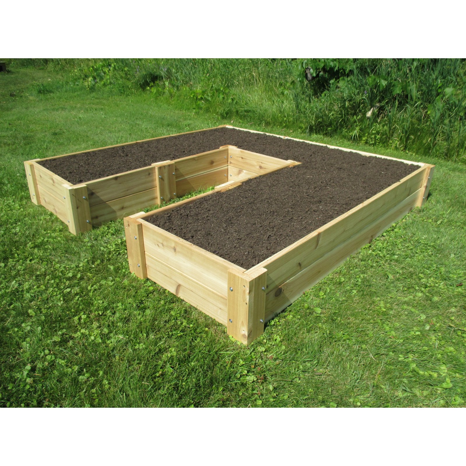 Smart Carts UShaped72 74 x 74 in. U-Shaped Cedar Raised Bed by Infinite Cedar