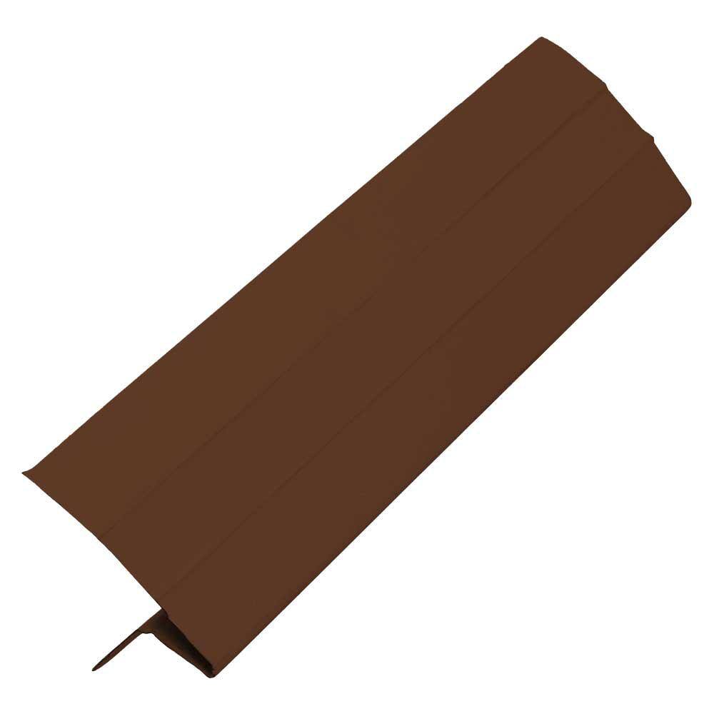 Gibraltar Building Products 1-12 in. x 1 in. x 10 ft. Aluminum Eave Drip Flashing in Brown 11168