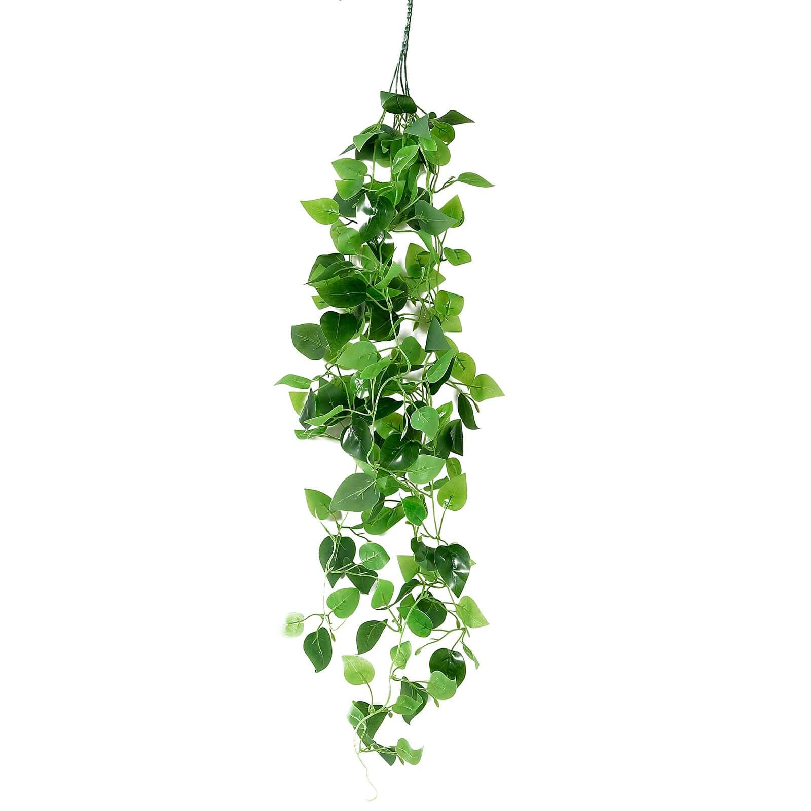 3 Pack Green Silk Pothos Artificial Hanging Plants, Fake Foliage Ivy Vine Garland Vines - 3ft