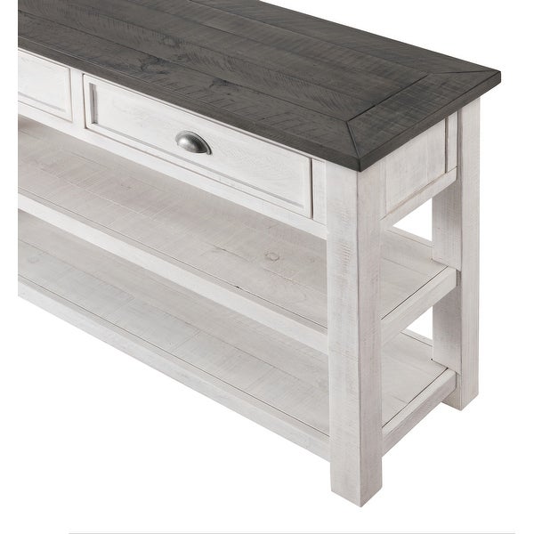 The Gray Barn Downington Solid Wood 2-drawer Sofa Console Table