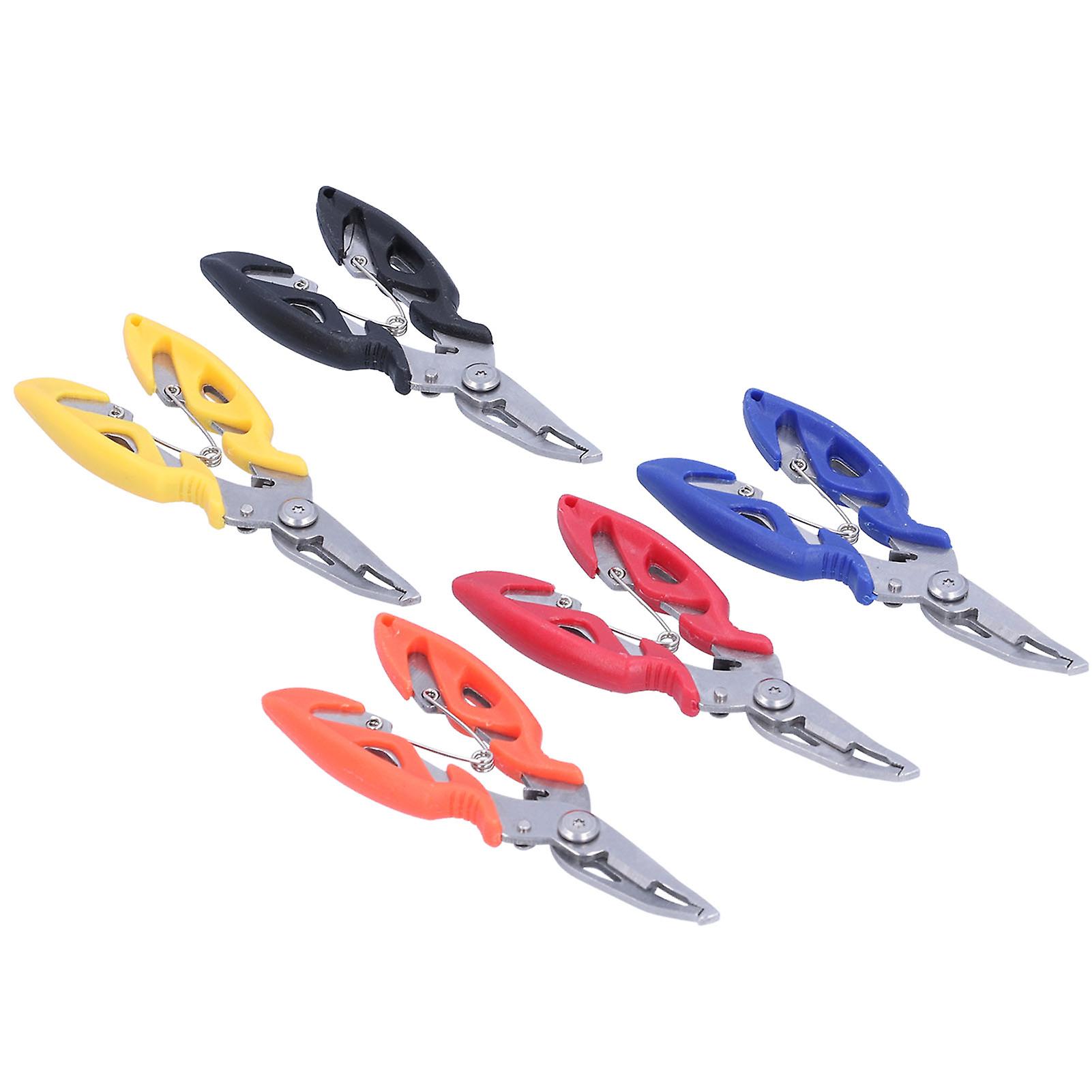 5pcs Stainless Steel Fishing Pliers Hook Remover Multifunction Lures Curved Scissors