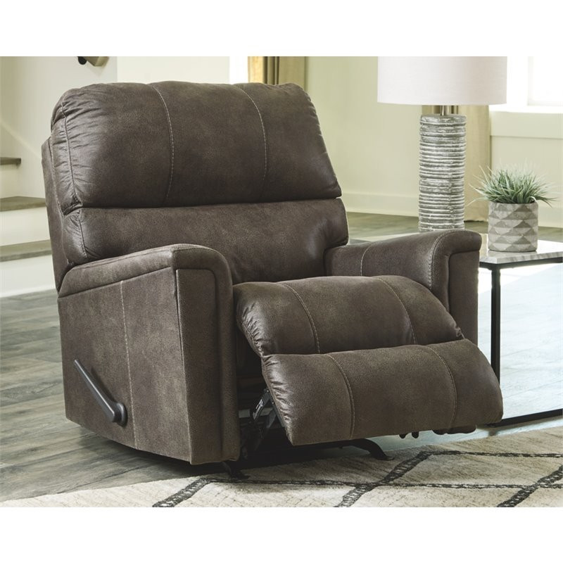 Signature Design by Ashley Navi Rocker Recliner in Smoke   Contemporary   Recliner Chairs   by Homesquare  Houzz