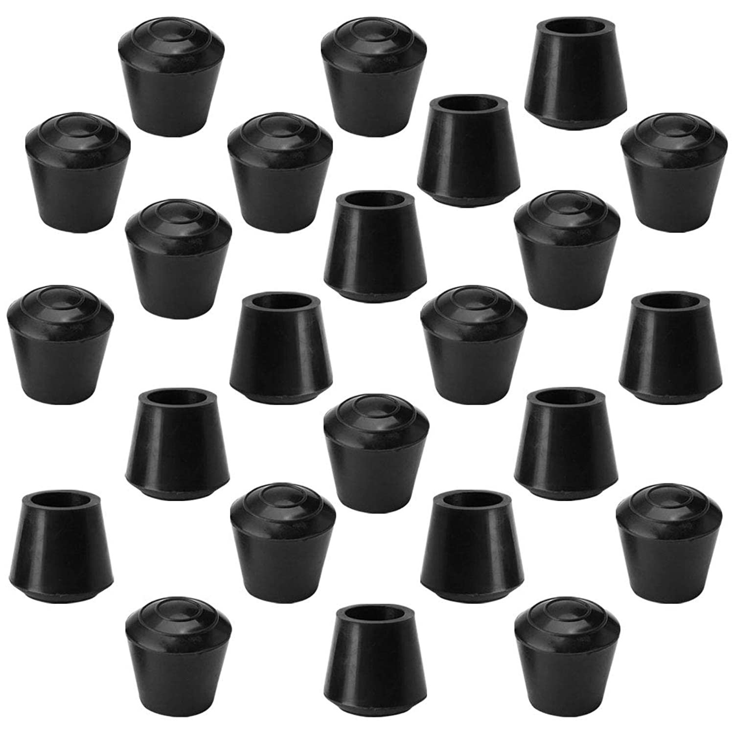 uxcell 24pcs Chair Leg Tips Caps 14mm 9/16 Inch Anti Slip Rubber Furniture Table Feet Cov