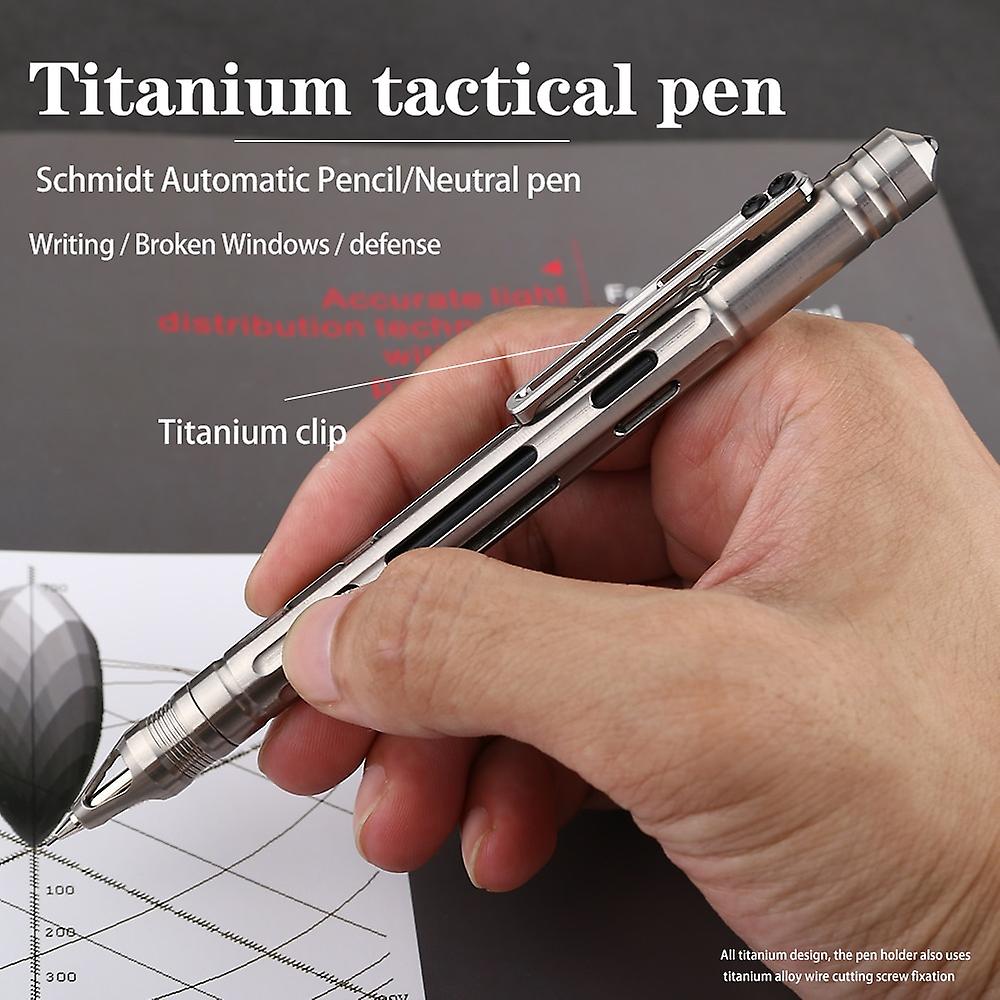 Titanium Alloy Tactical Pen Broken Window Tactical Emergency Self-defense Pen Multi-function Tactical Pencil Self-rescue Artifac