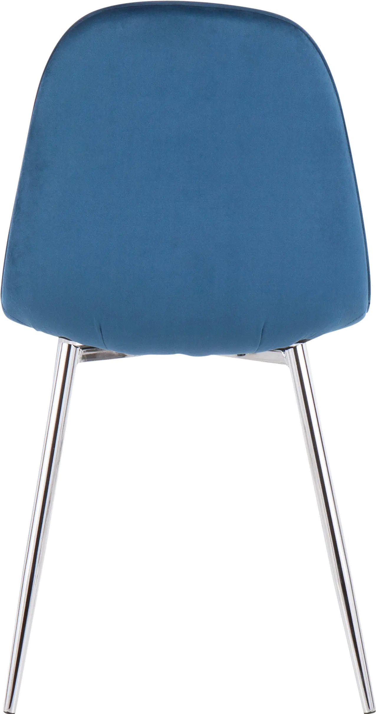 Contemporary Blue and Chrome Dining Room Chair (Set of 2) - Pebble