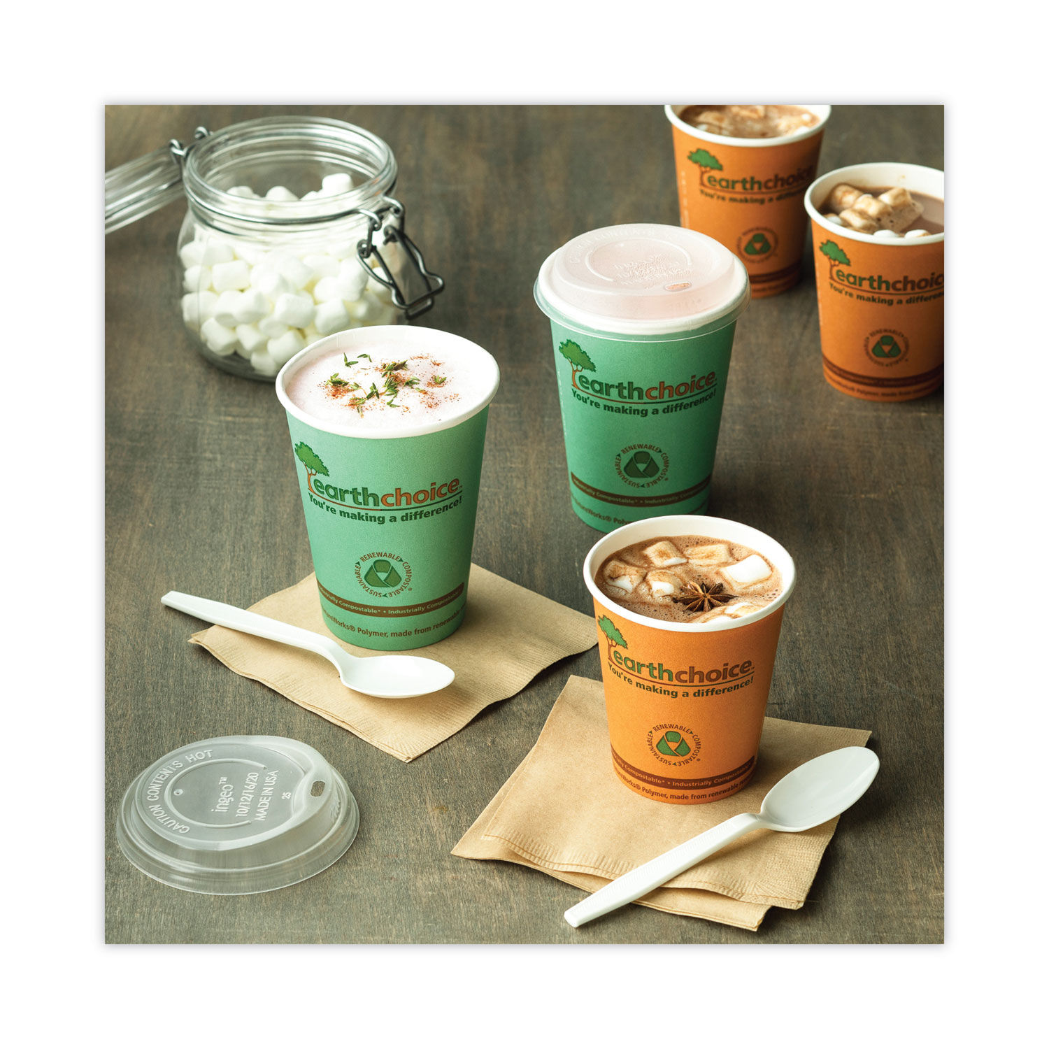 EarthChoice Compostable Paper Cup by Pactiv PCTDPHC8EC