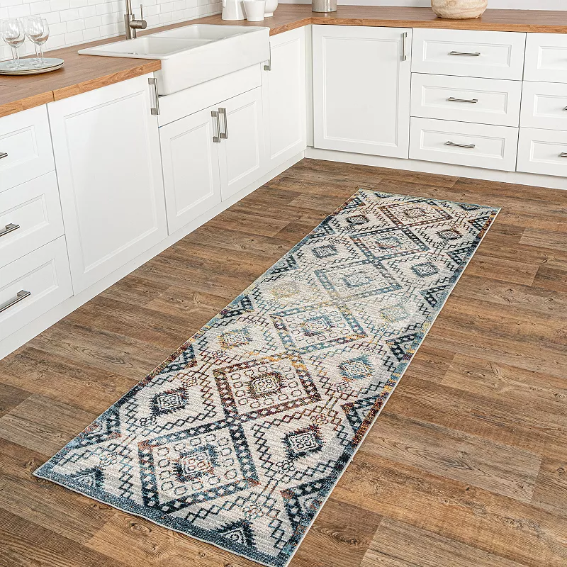 nuLoom Kajal Machine Washable Southwestern Geometric Area Rug