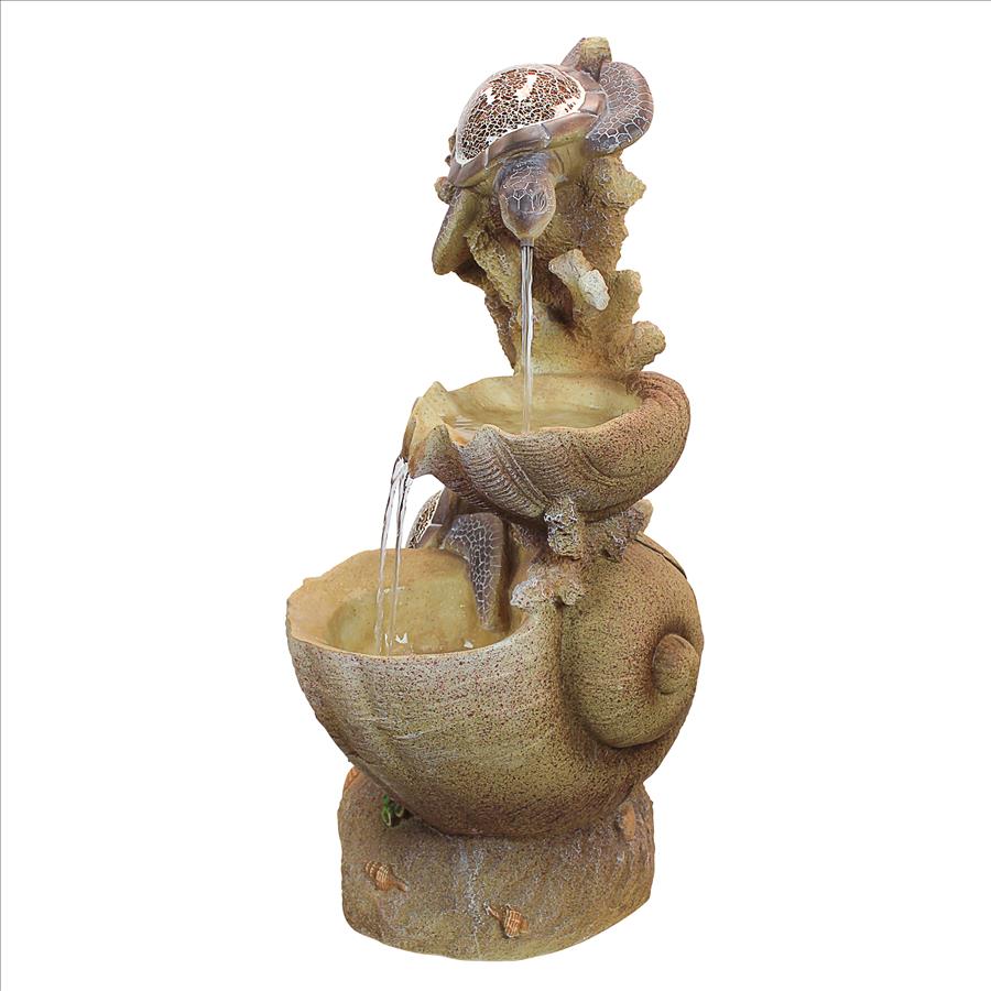 Design Toscano Turtle Cove Cascading Sculptural Fountain