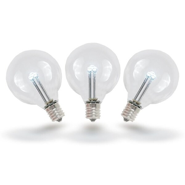 25 Pack G40 LED Outdoor String Light Patio Globe Replacement Bulbs，Warm White