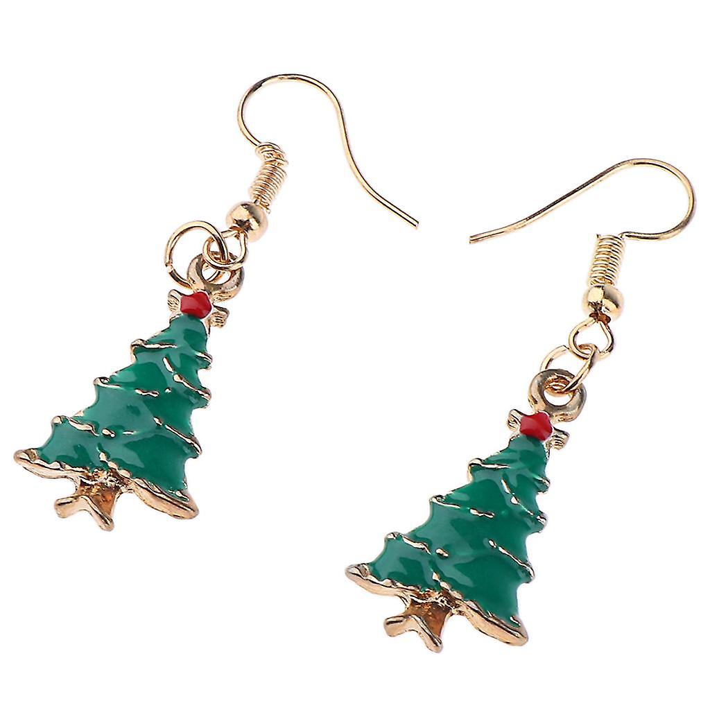 2x Women Santa Claus Lovely Christmas Jewelry Dangle Earring Women