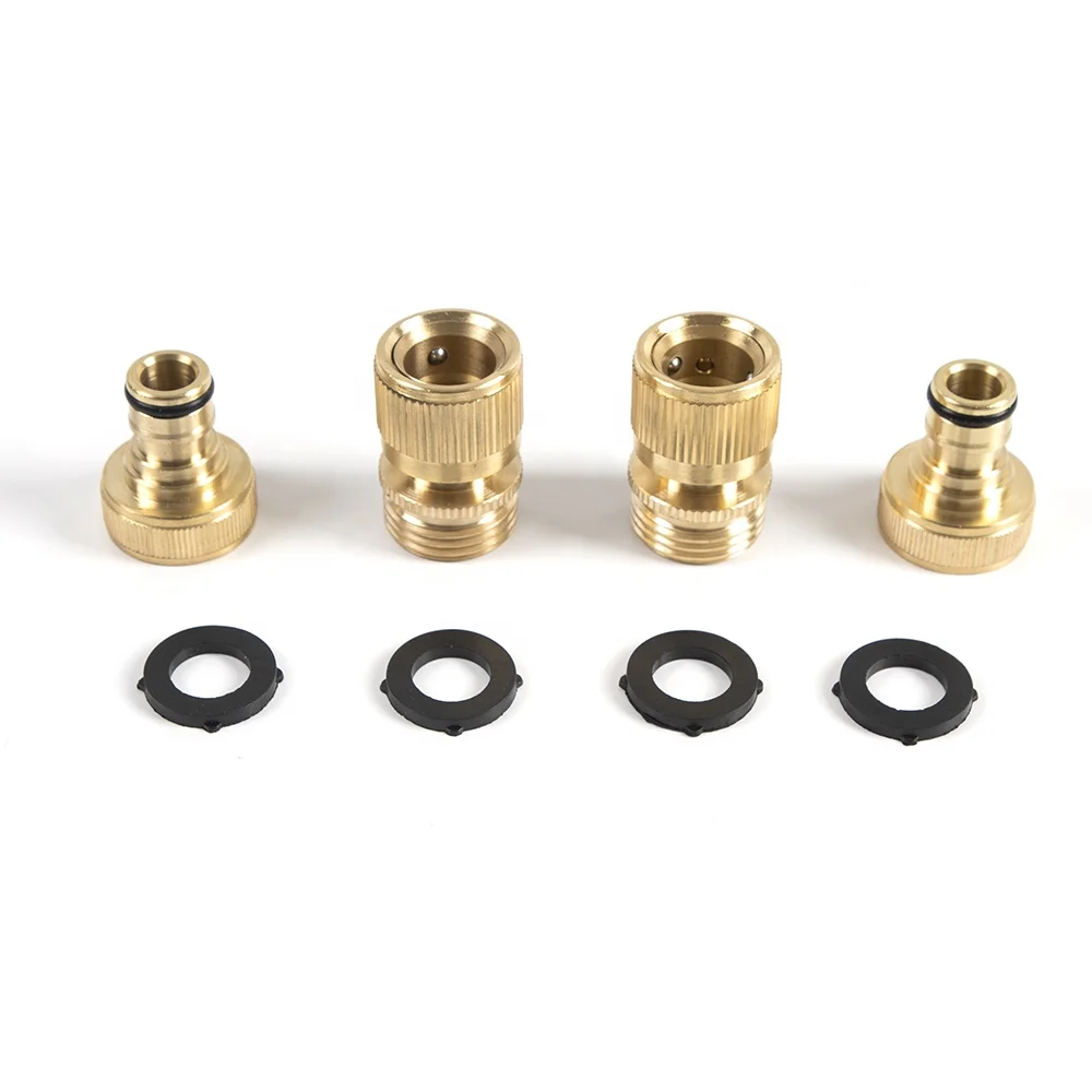 Hot sale OEM customized garden hose fittings 3/4 female and male brass garden hose quick connector coupler