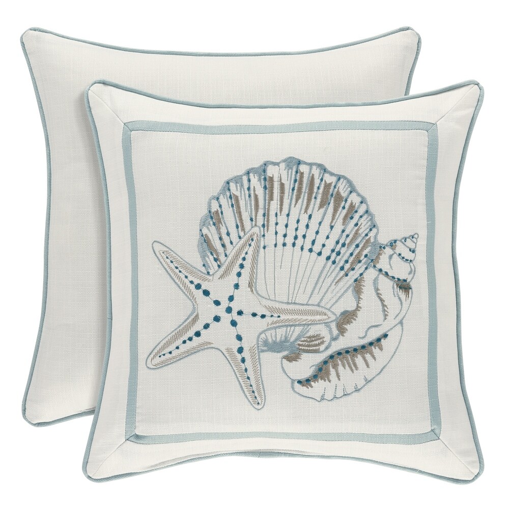 Royal Court Water's Edge Coastal Throw Pillow