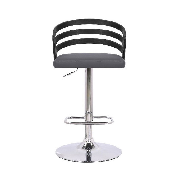 Benjara BM270037 Adjustable Barstool with Curved O...