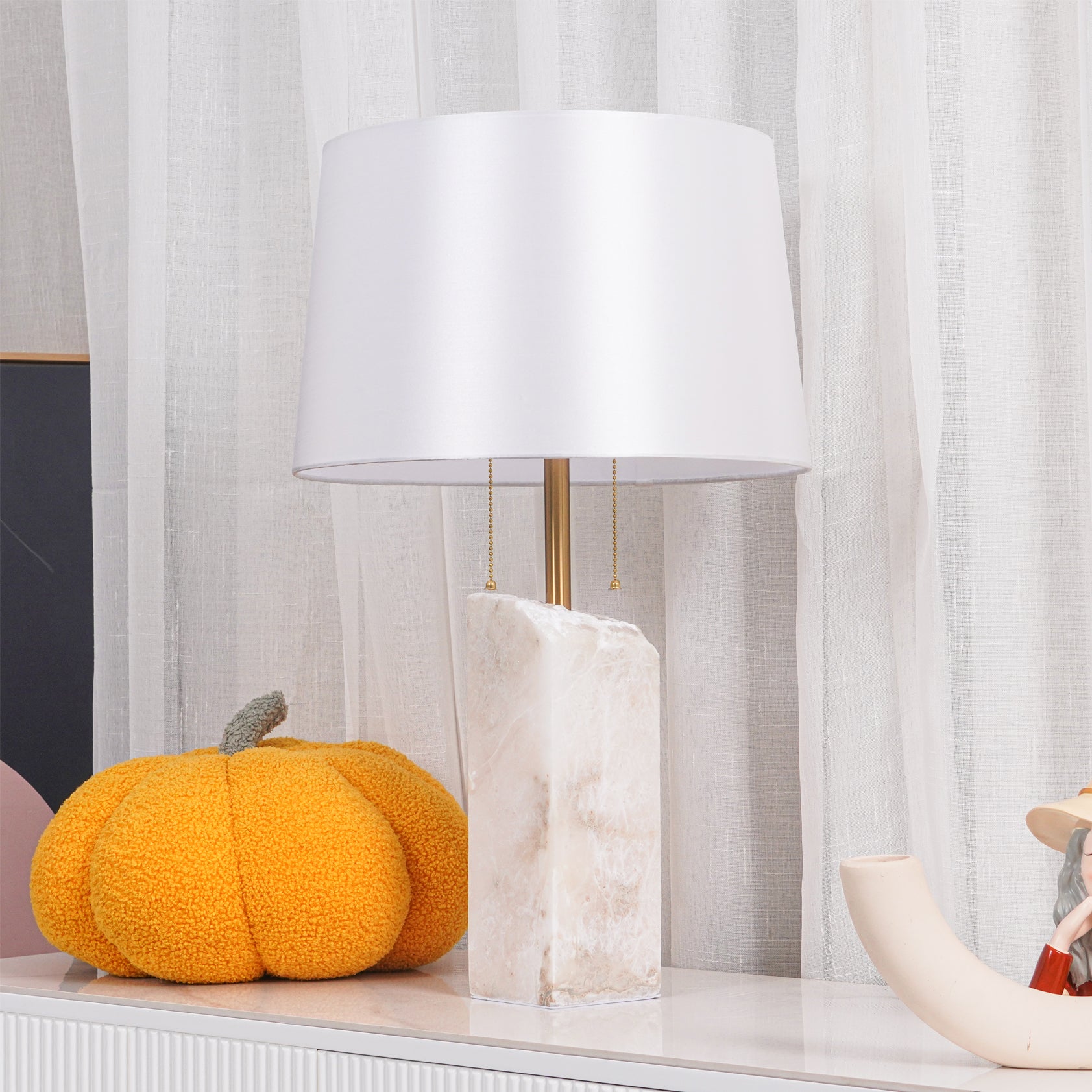 Raw Alabaster Table Lamp