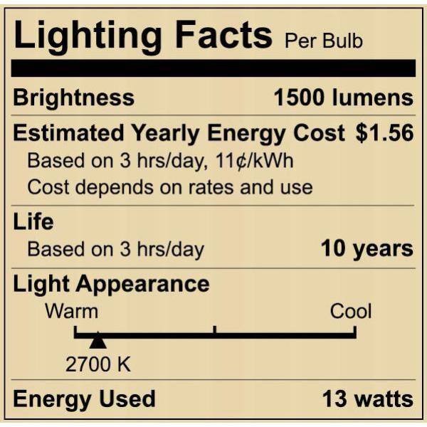 100-Watt Equivalent A19 Non-Dimmable LED Light Bulb Soft White 2700K (4-Pack) A7A19A100WUL01