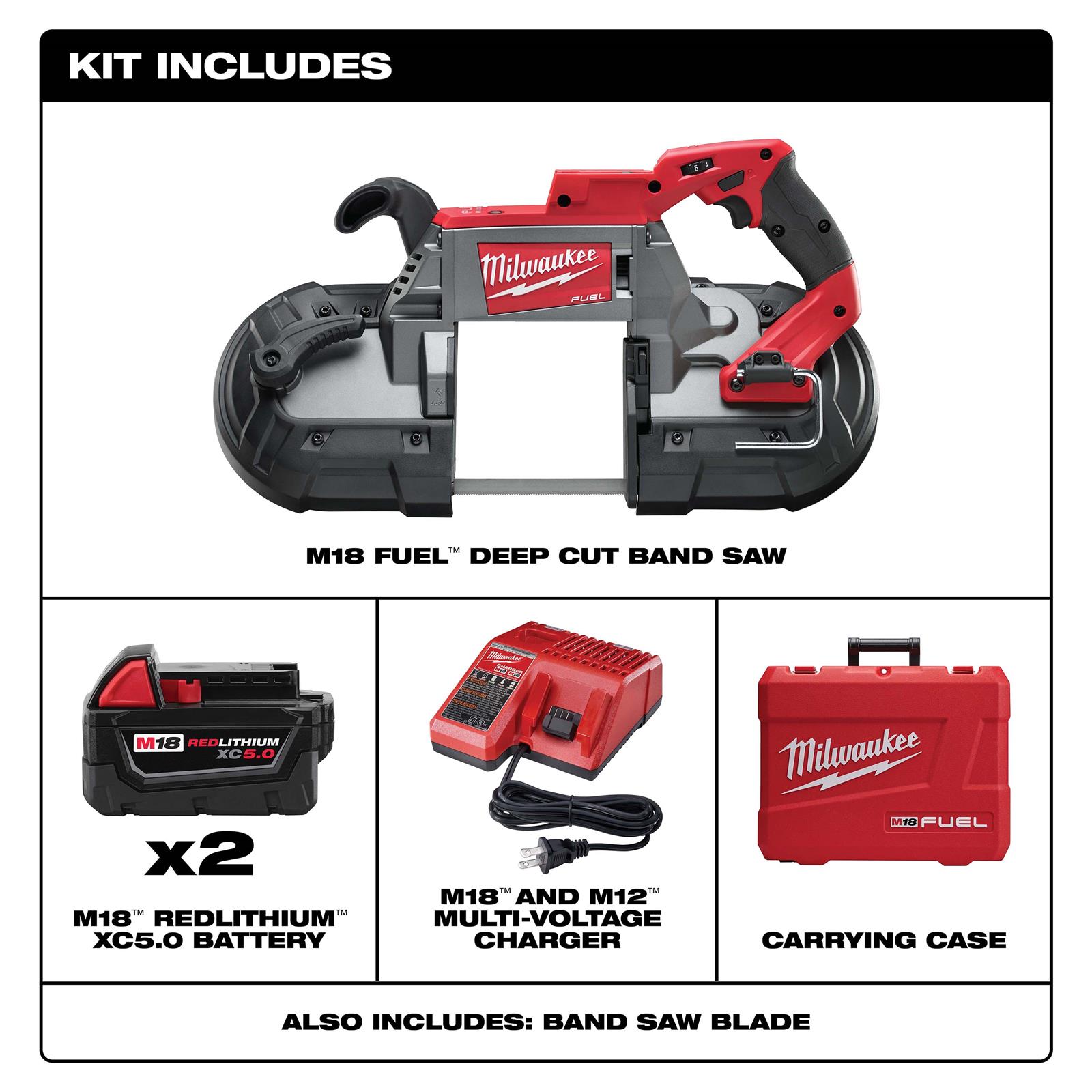 Milwaukee Tool 2729-22 Milwaukee M18 FUEL Deep Cut Band Saws